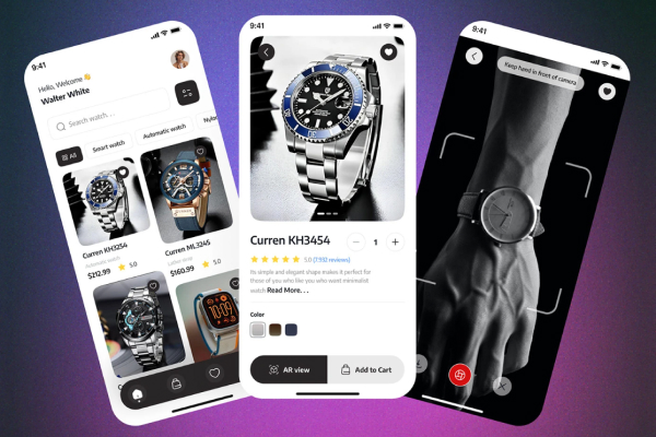 AR Watch Selling App UI Design