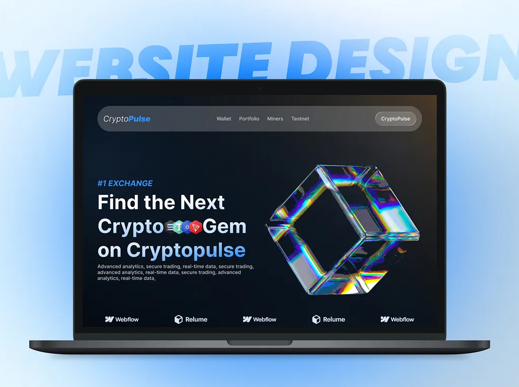 Modern Website UI/UX Design - CryptoPulse