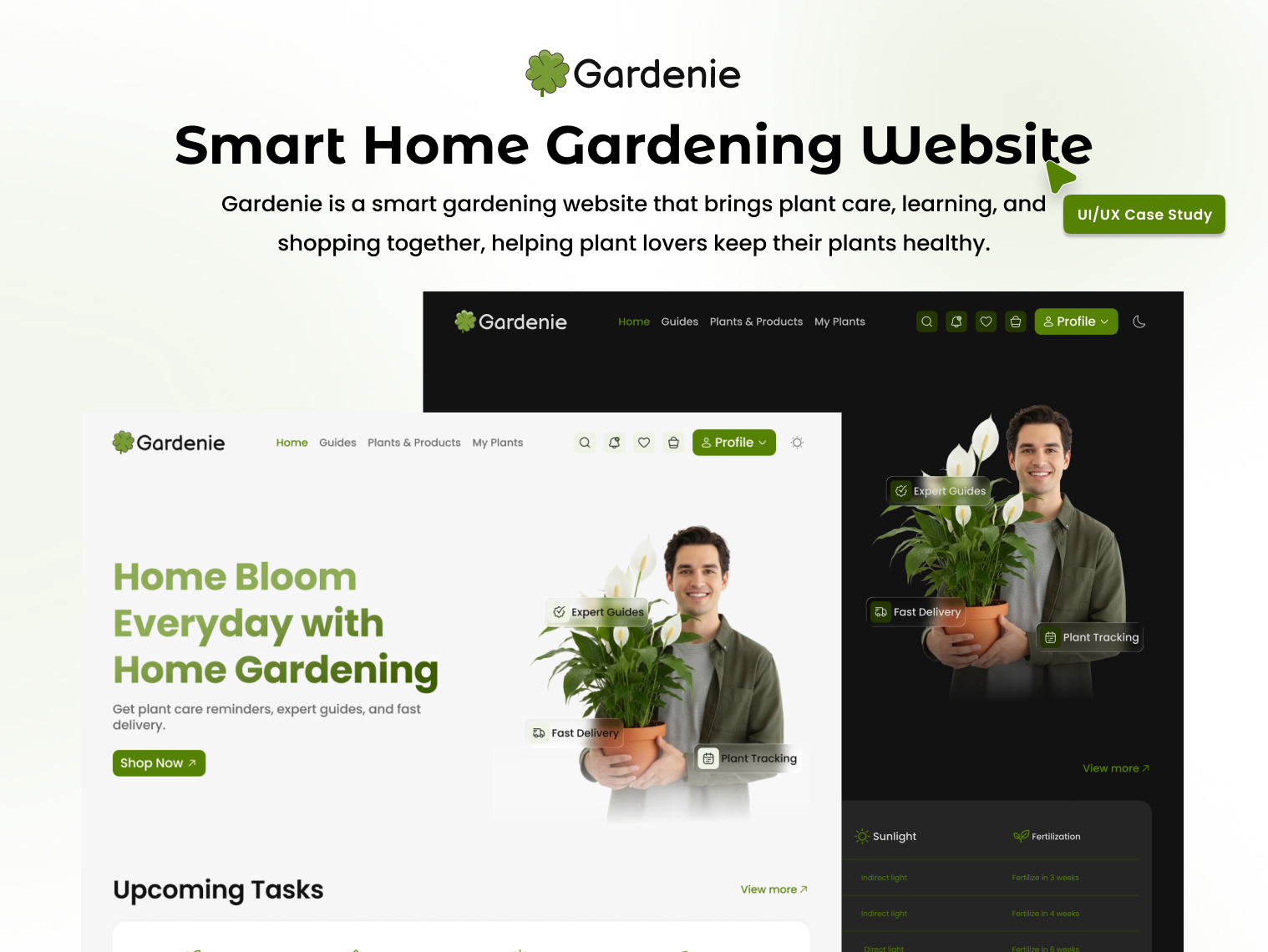 Case Study - Smart Home Gardening Website UI/UX Design