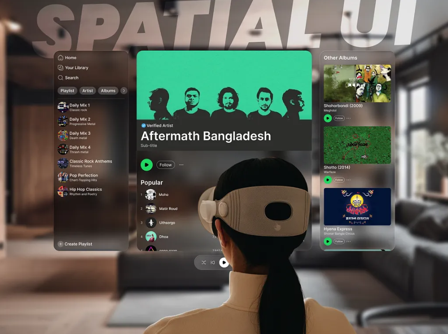 Spatial UI Design - Spotify